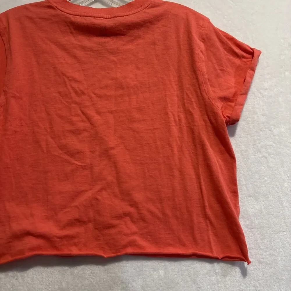 Free People We The Free The Perfect Tee Women's Small Radiant Watermelon Cropped